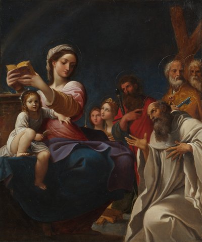 Madonna en Kind met Heiligen door Lodovico Carracci