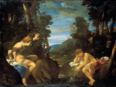 Salmacis en Hermafrodiet door Lodovico Carracci