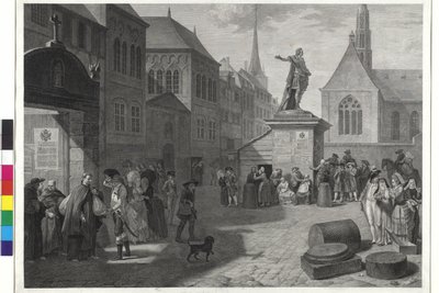 Sluiting van het klooster in de k. k. Oostenrijkse erfelijke landen door keizer Joseph II door Léonard Defrance