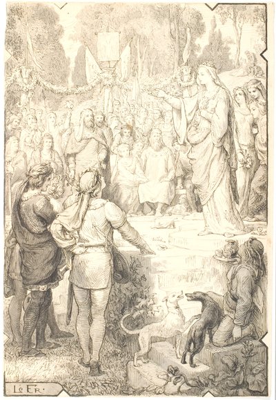 Het hof van liefde in Narbonne door Lorenz Frølich