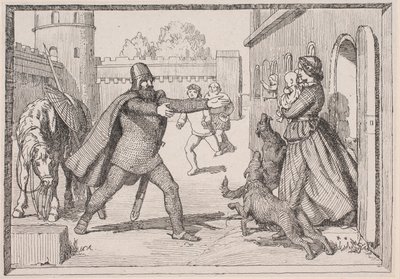Illustratie bij Adam Oehlenschlägers gedicht „De twee kerktorens“ door Lorenz Frølich