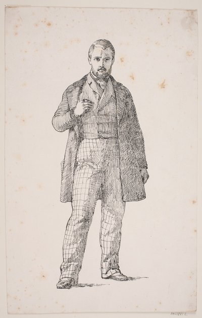 Zelfportret van L. Frølich door Lorenz Frølich