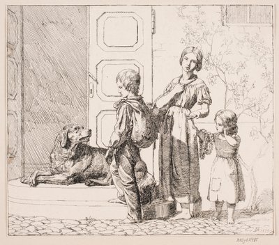 Drie bedelkinderen door Lorenz Frølich