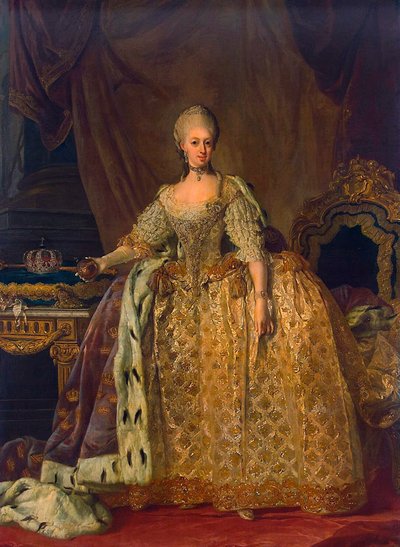 Portret van Sophia Magdalen van Brandenburg-Kulmbach door Lorenz Pasch the Younger