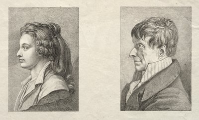 Profielportret van een vrouw en een man door Lorenzo II Quaglio