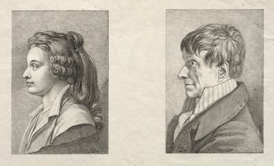 Profielportret van een vrouw en een man door Lorenzo II Quaglio