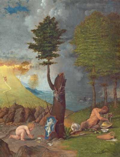 Allegorie van de deugd en ondeugd door Lorenzo Lotto