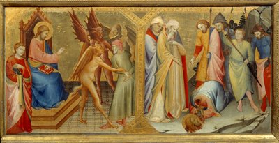 De ontmoeting tussen Sint Jacobus de Meerdere en Hermogene door Lorenzo Monaco