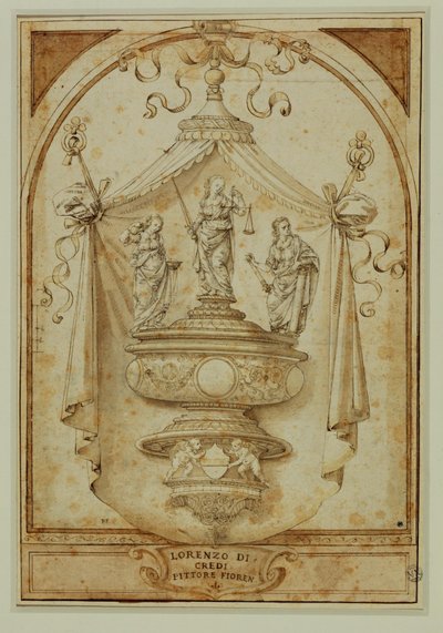 Studie voor een grafmonument ... door Lorenzo di Credi