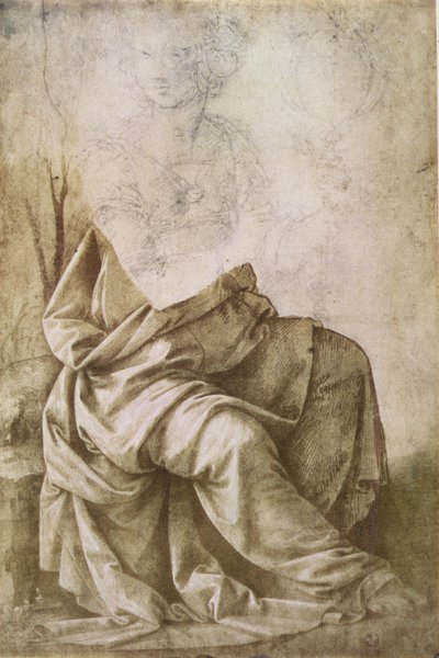 Studie van een figuur die Astronomie voorstelt door Lorenzo di Credi