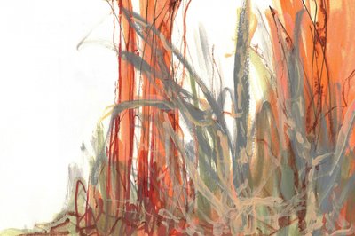 Kleurrijk abstract rietwerk door Lori Ann Folz