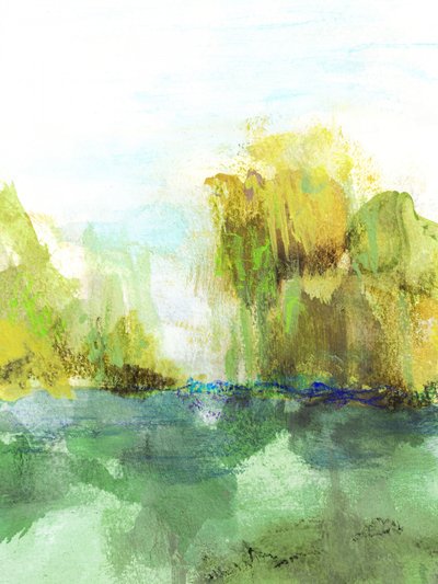 Groene abstracte reflecties door Lori Ann Folz