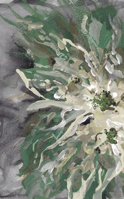 Groen bloemenabstract door Lori Ann Folz