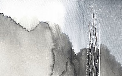 Mistig monochroom bos door Lori Ann Folz