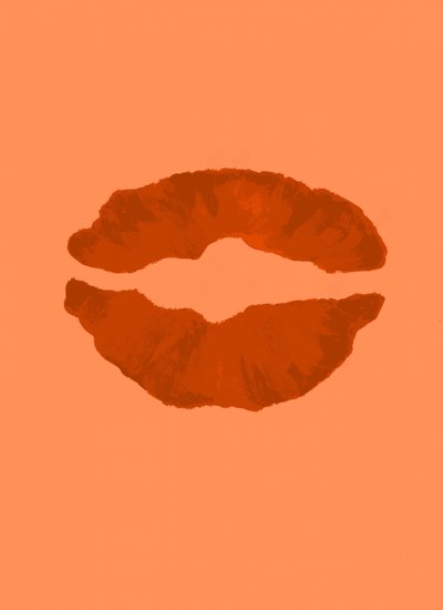 Gevulde oranje lippen door Lori Ann Folz
