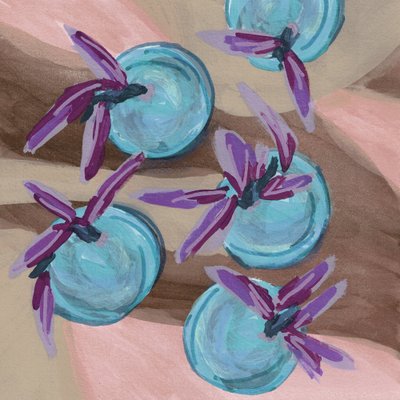 Paarsblauwe bloemen door Lori Ann Folz