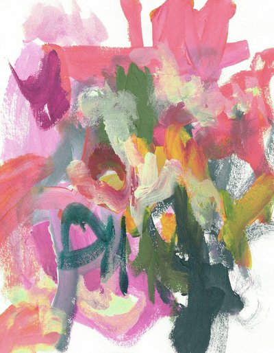 Levendige abstracte penseelstreken door Lori Ann Folz