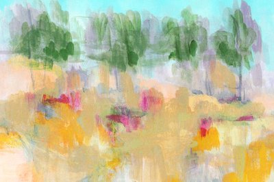 Levendig landschap met velden door Lori Ann Folz