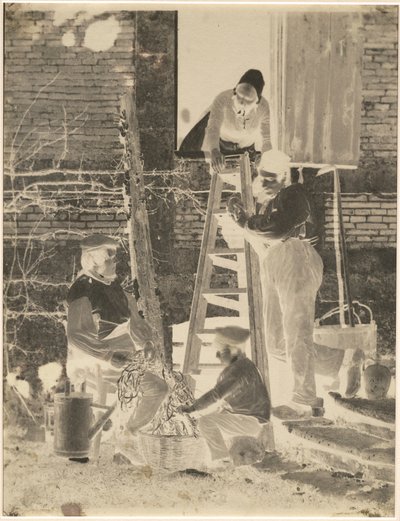 De bonensorteerders,ca. 1857 (foto) door Louis Adolphe Baron Humbert de Molard