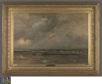 Zeegezicht bij De Panne door Louis Artan de Saint Martin