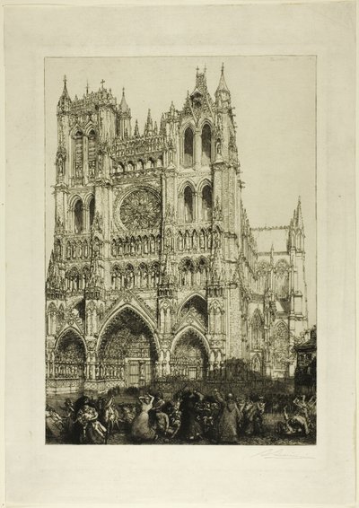 Amiens Cathedral door Louis Auguste Lepère