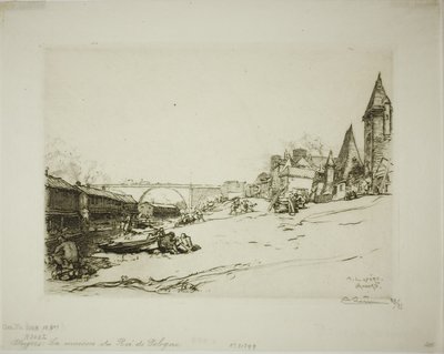 Angers: Het huis van de koning van Polen door Louis Auguste Lepère