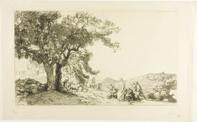 Christus op de morgen van Palmzondag door Louis Auguste Lepère