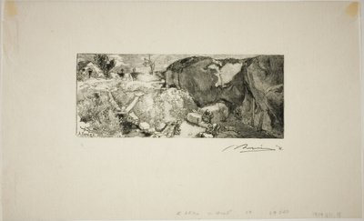 Zandsteengroeve door Louis Auguste Lepère