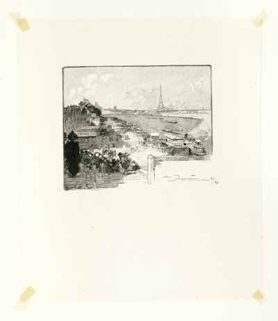 De dageraad, plaat veertien uit Le Long de la Seine et des Boulevards door Louis Auguste Lepère