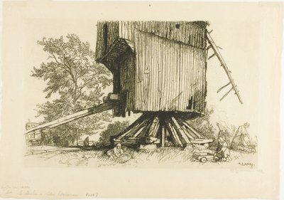 De Lidor Windmolen door Louis Auguste Lepère