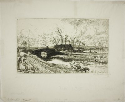 De kleine brug door Louis Auguste Lepère