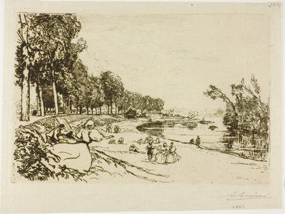 De weg naar Billancourt door Louis Auguste Lepère