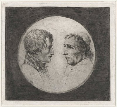 Coclers, L B, Dubbelportret Napoleon en paus Pius VII (ca1805, Rijksmuseum) door Louis Bernard Coclers