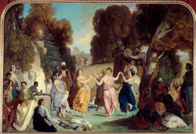 De dans van de Muzen door Louis Boulanger