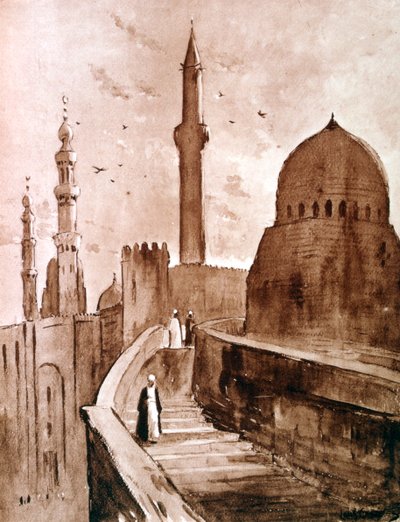 De Citadel bij zonsopgang, Caïro, Egypte door Louis Cabanes