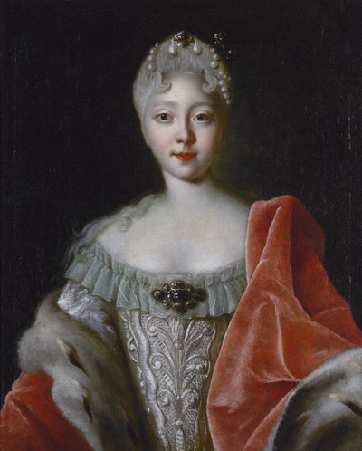 Portret van Groothertogin Elisabeth Petrovna door Louis Caravaque