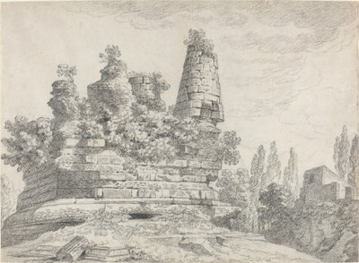 Het graf van de Horatii en de Curatii in Albano door Louis Chaix