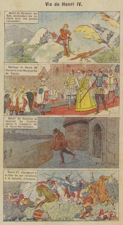 Leven van Hendrik IV door Louis Charles (after) Bombled