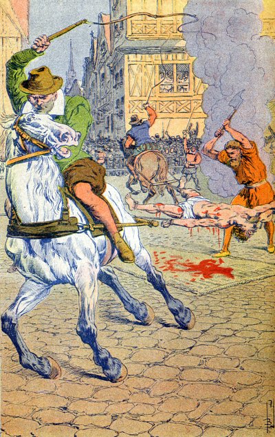 Executie van François Ravaillac door Louis Charles Bombled