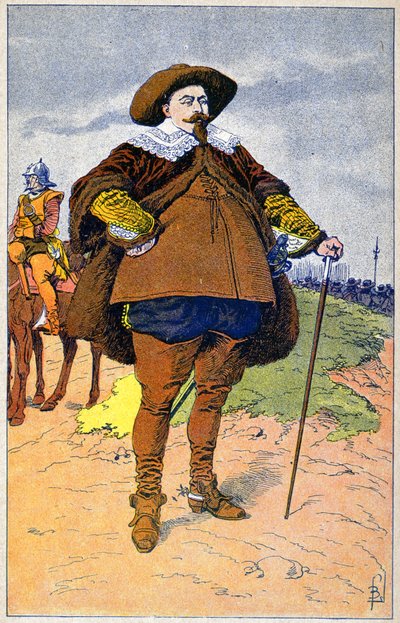 Gustaaf II Adolf van Zweden door Louis Charles Bombled