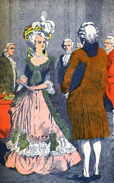 Marie Antoinette en Augeard door Louis Charles Bombled