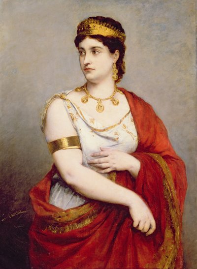 Portret van Mademoiselle George (1787-1867) door Louis Courtat