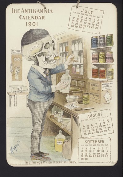 Illustratie voor Antikamnia Kalender, 1901 door Louis Crucius or Crusuius