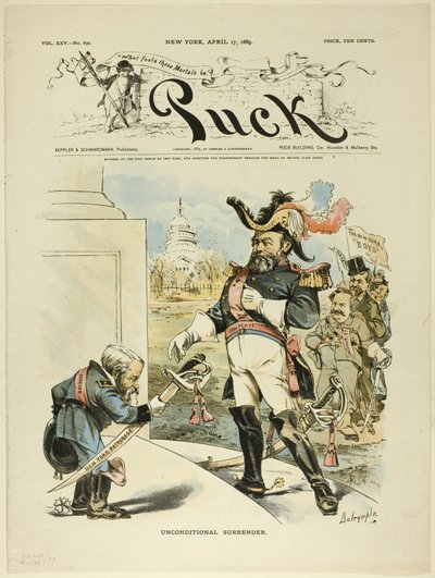 Onvoorwaardelijke overgave, van Puck door Louis Dalrymple