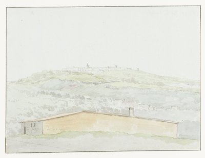 Klassieke zuil in haven van Brindisi door Louis Ducros