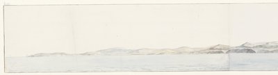 Panorama met Agrigento en de kust door Louis Ducros