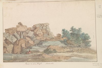 Resten van Zeus Olympus tempel bij Agrigento door Louis Ducros