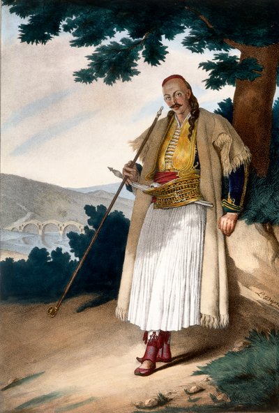 Een Griekse tuinman of huisman - Plaat X, gegraveerd door Lemercier uit 
