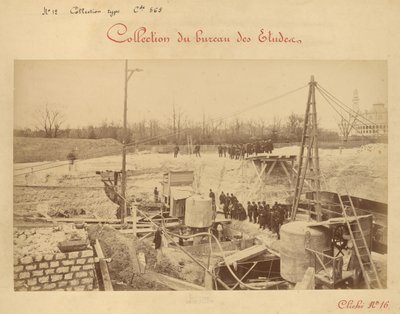 Voorste pier (nr. 4) aan de kant van Grenelle, bezoek van de Société d