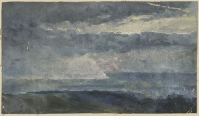 Oliestudie (wolken) door Louis Eysen